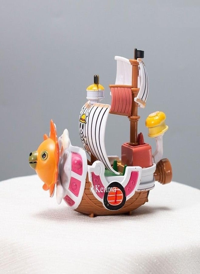 KENMA One Piece Thousand Sunny Ship Mokey D Luffy Ship Miniature Model Action Figure PVC Anime Figurine Merchandise Collectible Model Toy Statue - 10 Cms - Image 3